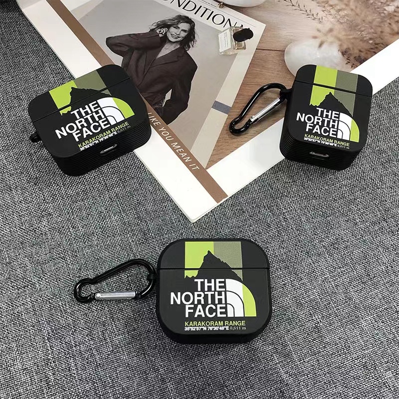 THE NORTH FACE ザノースフェイス ブランド AirPods pro2/3/pro/2/1ケース かわいい 山柄 カラビナ付き