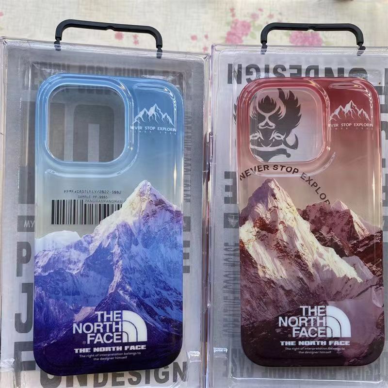 the north faceハイブランドiphone14pro max plusケース芸能人ザノースフェイス月球クリア雪山ジャケット モノグラム アイフォン14カバー男女