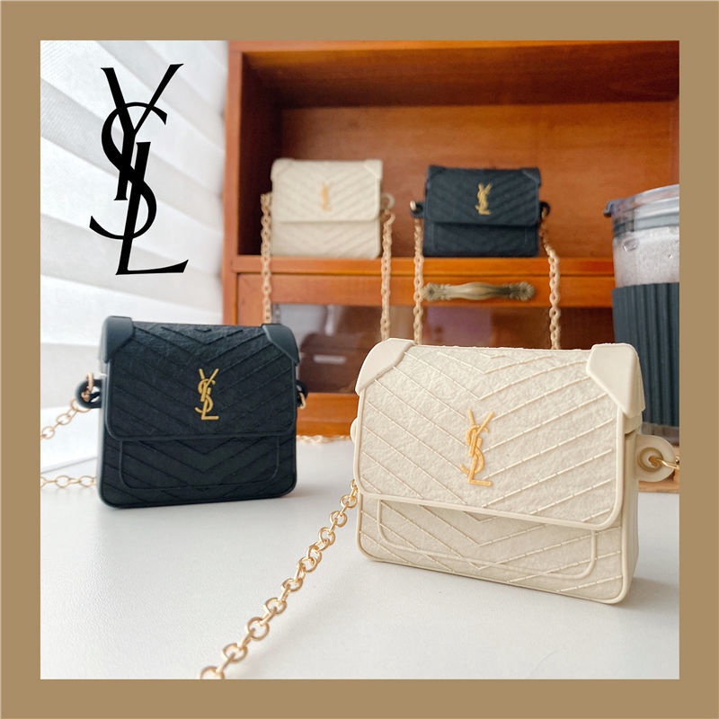 YSL イヴサンローラン ブランド エアーポッズ3ケース 個性 バック tpu チェーン付き 紛失防止 第3世代 モノグラム 女性愛用