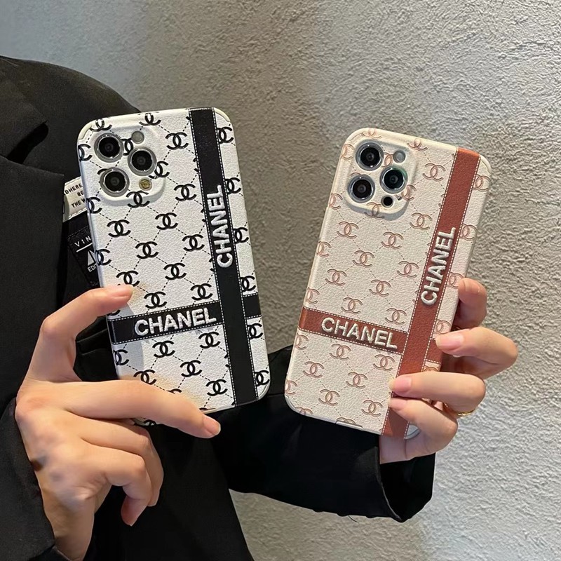 シャネルChanelブランドiphone14promax/14 miniケース ジャケット型 刺繍ロゴ カップル向け アイフォン14