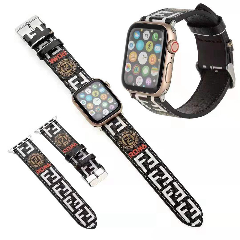 フェンディ/Fendi ブランド アップルウォッチ7/6 バンド レザー ストラップ Apple Watch7/6 モノグラム 腕時計ベルト